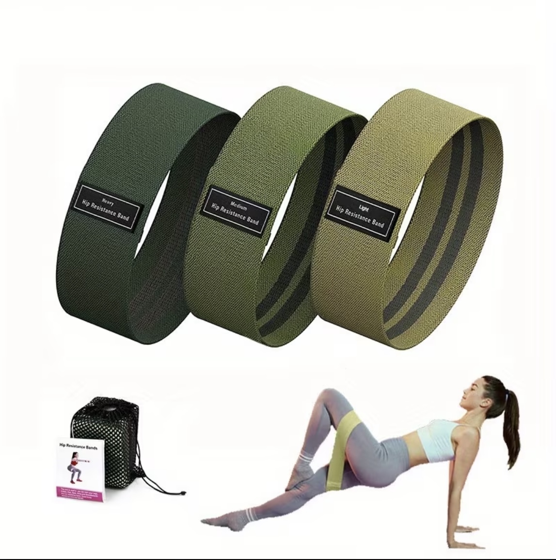 Hip Resistance Bands (Green)